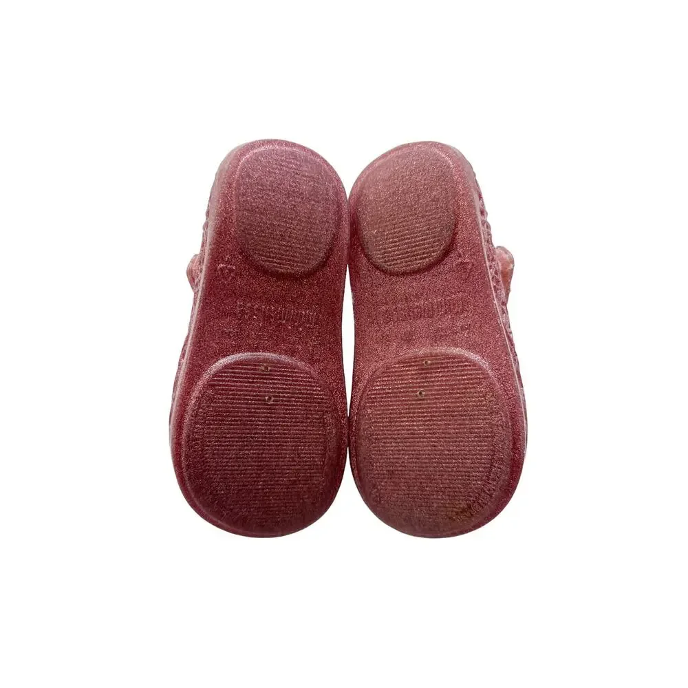 Mini Melissa Campana Pink Sparkle Flats Size 7c